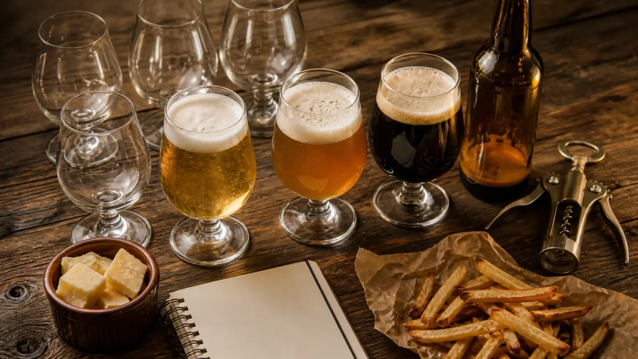 Bière belge servie en verres, styles et service parfait