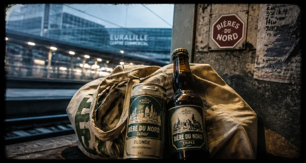 Bière euralille : canette et bouteille du Nord à Euralille