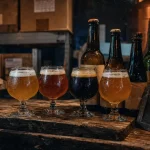 Brasserie Douai : cave spécialisée, verres tulipe et bouteilles