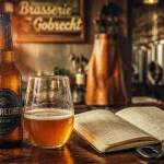 Brasserie Gobrecht : bière artisanale en verre et comptoir bois