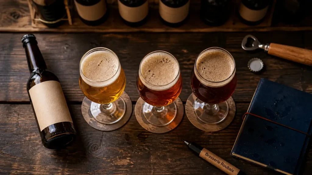 Brasserie roubaix : bières artisanales à déguster en verres