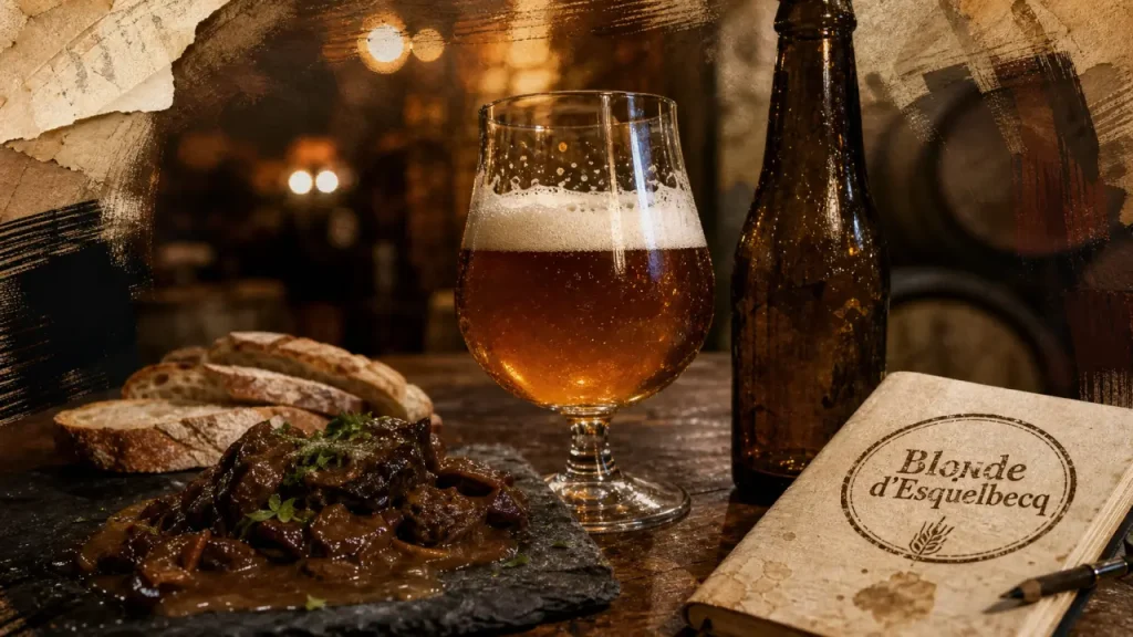 Brasserie Thiriez à Esquelbecq : blonde artisanale en dégustation