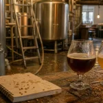 Brasseries artisanales nord : intérieur de brasserie artisanale, cuves et verres