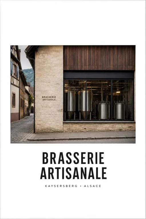 Brasserie Bisaiguë à Kaysersberg, vue éditoriale d'une brasserie artisanale alsacienne