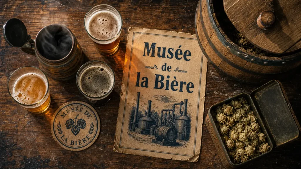 Musée de la bière nord : chopes et houblon, dégustation