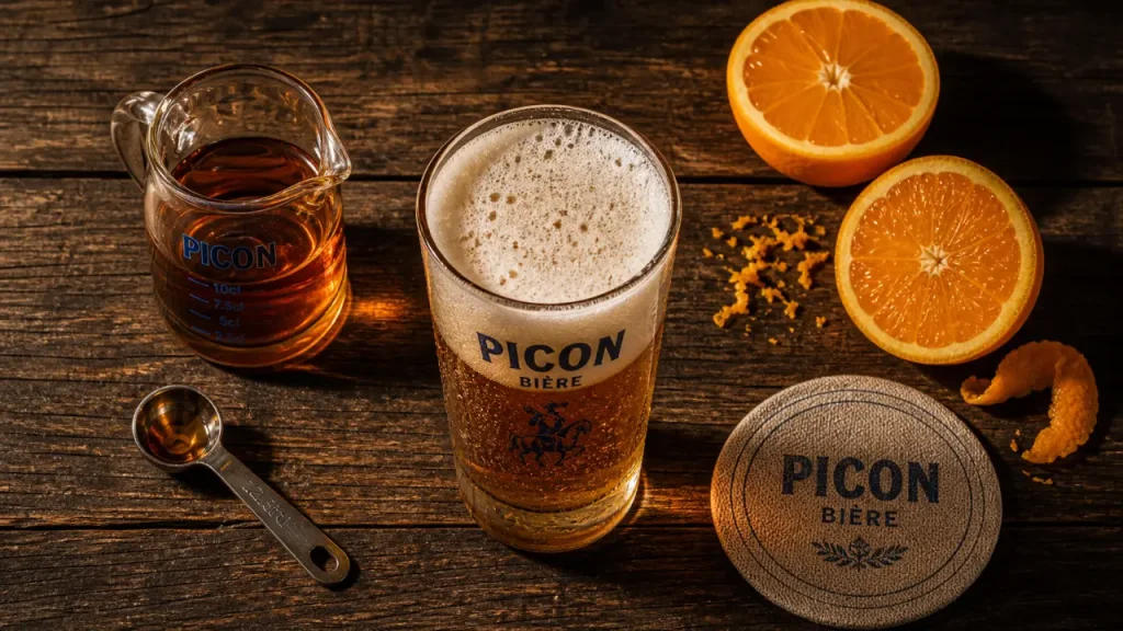 Recette picon bière nord : dosage anti-amertume, verre de bière et picon