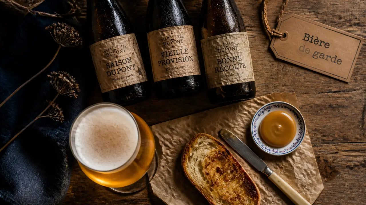 Bière de garde Nord au malt, verre tulipe et tradition brassicole
