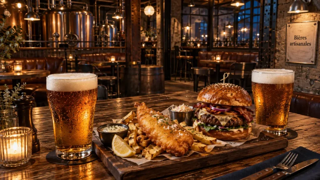 Gaspard Brasserie artisanale à Boucherville : bières locales, cuisine maison et ambiance festive