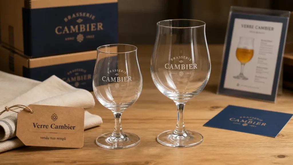 Verre Cambier 25/33 cl et 50 cl, vendu non rempli