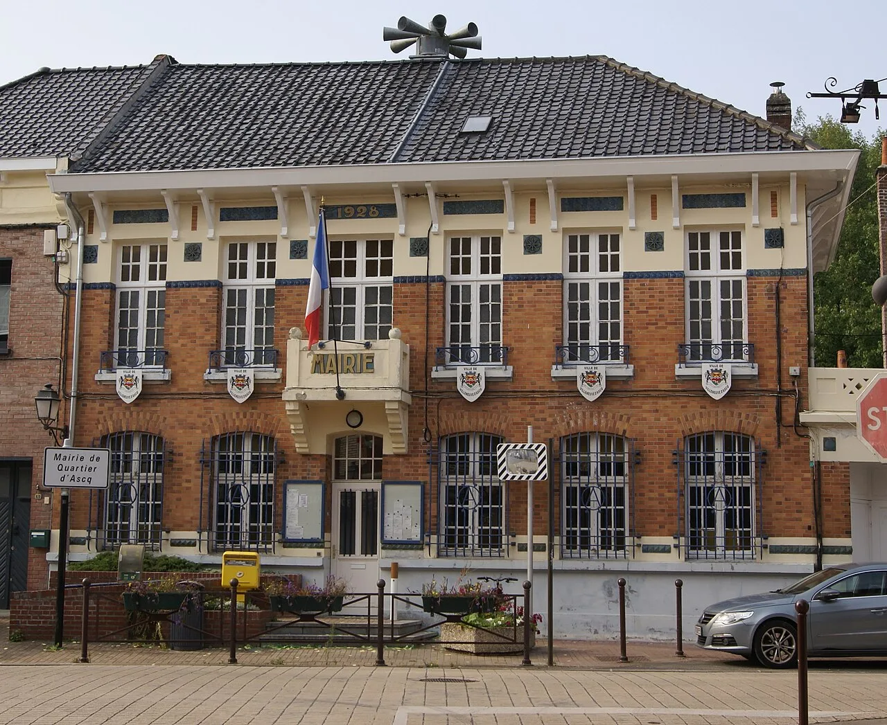 Mairie d’Ascq à Villeneuve-d’Ascq, commune de la brasserie Moulins d’Ascq.
