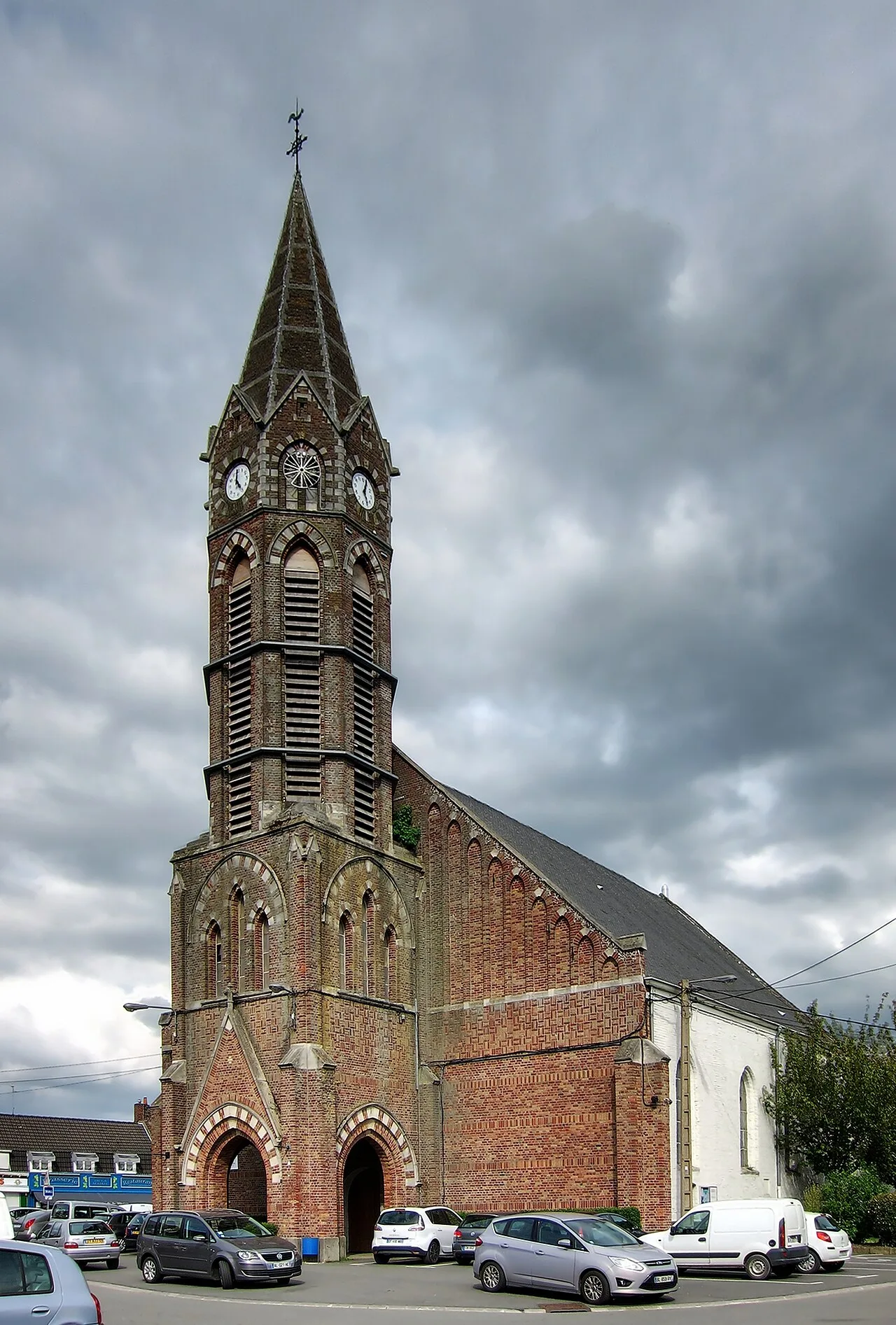 Église à Hem, commune de la brasserie Les Tours du Malt.